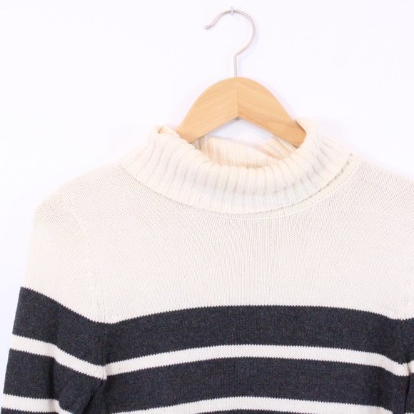 *Pria Grey & White Striped Turtleneck - Picture 4 of 6